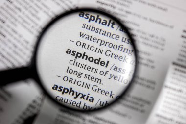 Sözcük veya tümcecik asphodel sözlüğü kitaptaki.