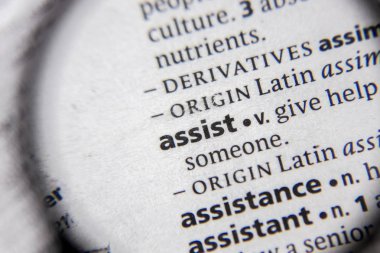 Sözcüğün veya tümceciğin yardımcı sözlüğü kitaptaki.