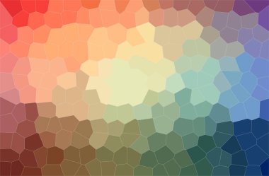 Soyut Mavi, turuncu orta boyut altıgen arka plan resmi.