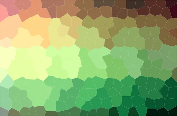 Abstrakt Illustration Grön Gul Mellanstorlek Hexagon Bakgrund — Stockfoto