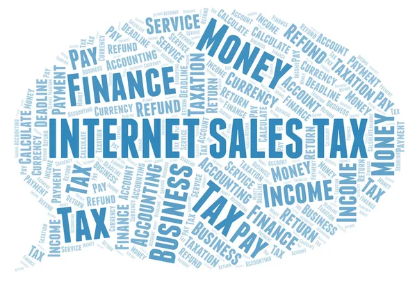 Internet Sales Tax Palabra Nube Wordcloud Hecho Solo Con Texto —  Fotos de Stock