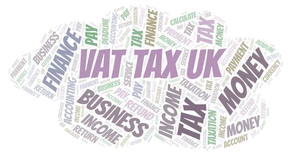 Vat Tax Nuvem Palavras Wordcloud Feito Apenas Com Texto — Fotografia de Stock