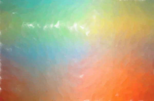 Abstraktní Obrázek Zelené Oranžové Pozadí Akvarel Mytí — Stock fotografie