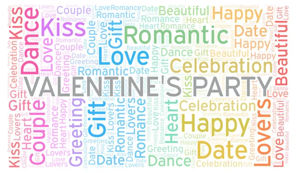 Awan Kata Pesta Valentine Awan Kata Yang Dibuat Dengan Teks — Stok Foto