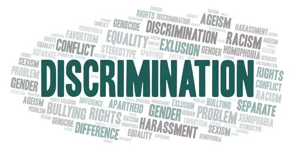 Discrimination Type Discrimination Nuage Mots Wordcloud Fait Avec Texte Seulement — Photo