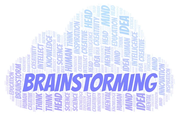 Brainstormen Word Cloud Wordcloud Gemaakt Met Alleen Tekst — Stockfoto