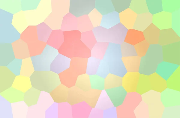 Ilustração Abstrata Verde Laranja Big Hexagon Fundo — Fotografia de Stock