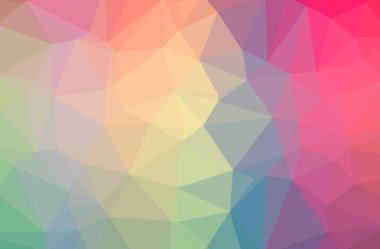 İllüstrasyon Soyut Mavi, yeşil, kırmızı, sarı yatay düşük poli arka plan. Güzel Çokgen tasarım deseni. İhtiyaçlarınız için yararlı. 