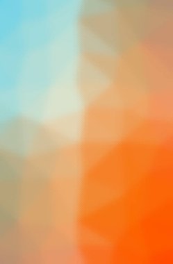 Soyut illüstrasyon mavi, turuncu minik cam arka plan ile.