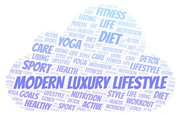 Modern Luxury Lifestyle Word Cloud Wordcloud Made Text Only — Stock Photo, Image