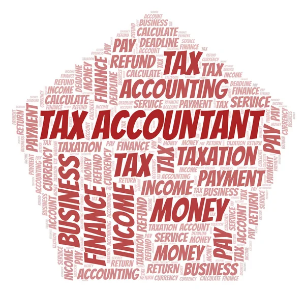 Tax Accountant Word Cloud Wordcloud Gemaakt Met Alleen Tekst — Stockfoto