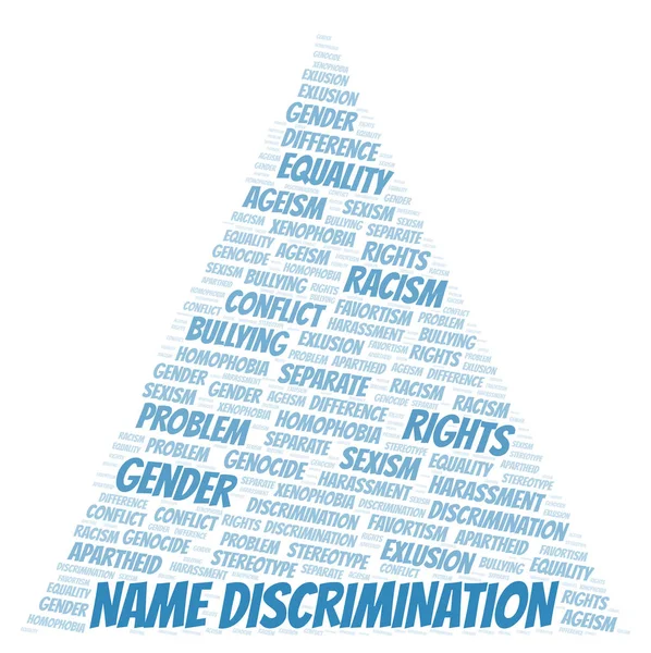 Název Diskriminace Druh Diskriminace Slovo Mrak Wordcloud Pouze Text — Stock fotografie