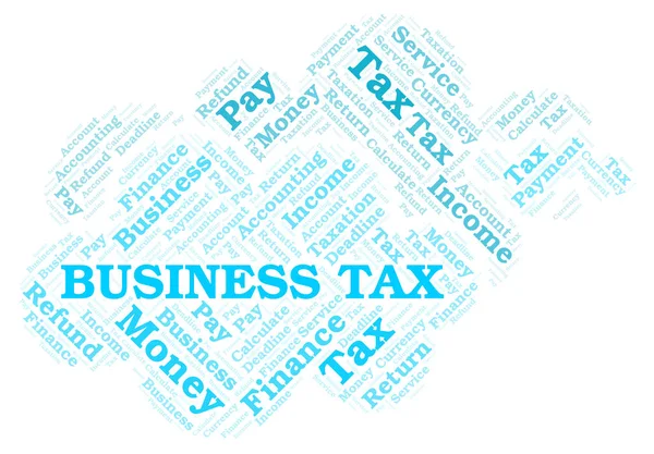 Business Tax Mot Nuage Wordcloud Fait Avec Texte Seulement — Photo