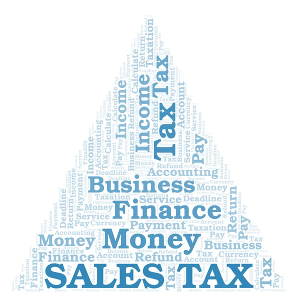 Sales Tax word cloud. Wordcloud made with text only.