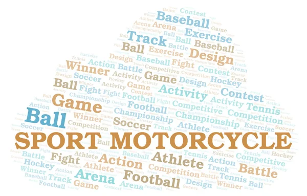 Sport Motorcycle Word Cloud Wordcloud Made Text Only — Stock Photo, Image