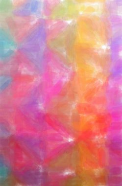 Pembe illüstrasyon soyut, suluboya arka plan sarı.