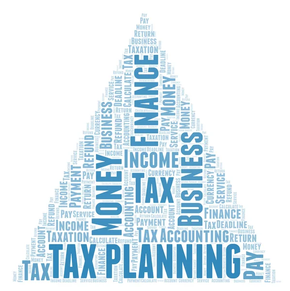 Fiscale Planning Word Cloud Wordcloud Gemaakt Met Alleen Tekst — Stockfoto