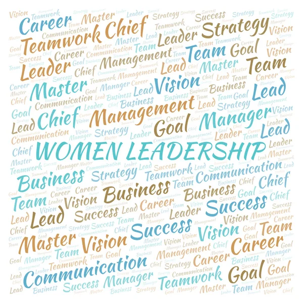 Women Leadership word cloud. Wordcloud made with text only.