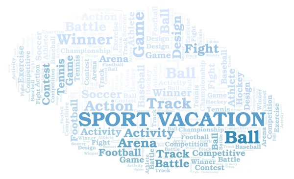 Sport Vacation Word Cloud Wordcloud Made Text Only — Stock Photo, Image
