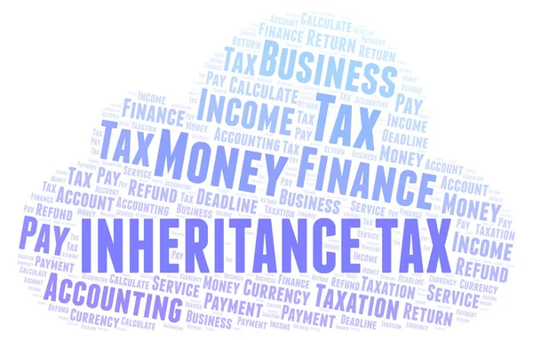 Inheritance Tax Word Cloud Wordcloud Made Text Only — Stock Photo, Image