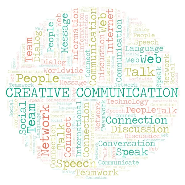 Creatieve Communicatie Word Cloud Wordcloud Gemaakt Met Alleen Tekst — Stockfoto