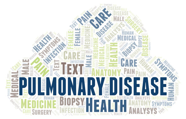 Облако слов о легочных заболеваниях. Wordcloud made with text only
.