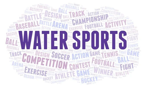 Water Sports Word Cloud Wordcloud Made Text Only — Stock Photo, Image