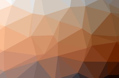 Soyut kahverengi, turuncu yatay düşük poli arka plan resmi. Güzel Çokgen tasarım deseni. İhtiyaçlarınız için yararlı. 