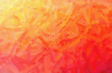 Turuncu Tüylü Fırça Yağlı Boyası arkaplanının soyut çizimi.