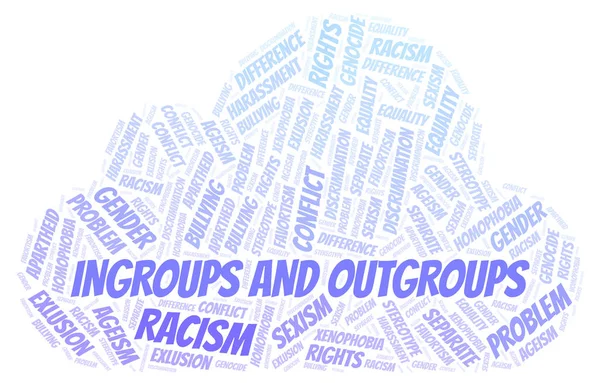 Členská Skupina Outgroups Druh Diskriminace Slovo Mrak Wordcloud Pouze Text — Stock fotografie