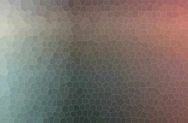 Abstract illustration of blue, green and red small hexagon background