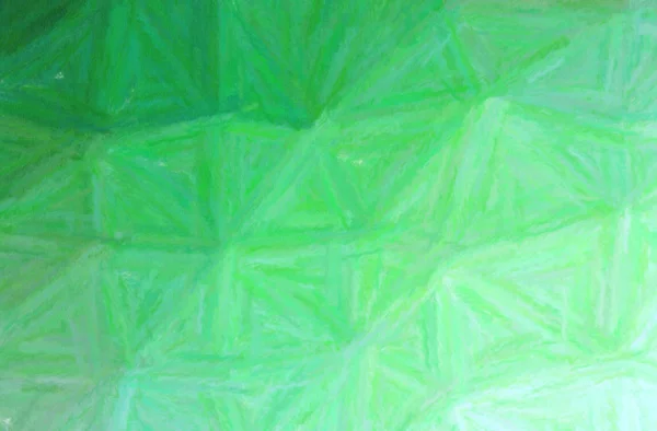 Ilustración Abstracta Verde Cepillo Largo Trazos Fondo Pastel — Foto de Stock