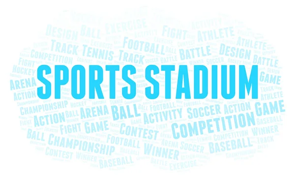 Sports Stadium Word Cloud Wordcloud Made Text Only — Stock Photo, Image