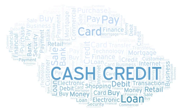 Cash Credit Word Cloud Wordcloud Made Text Only — Stock Photo, Image