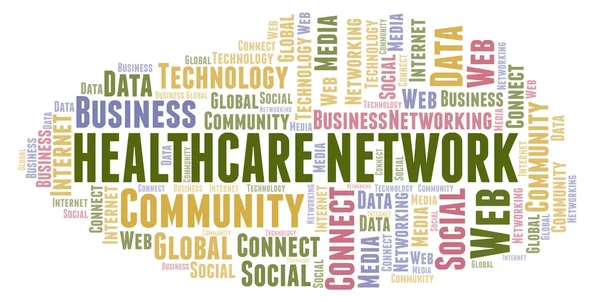 Healthcare Network word cloud. Wordcloud made with text only.