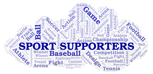 Sport Anhängare Word Cloud Wordcloud Gjorda Med Endast Text — Stockfoto