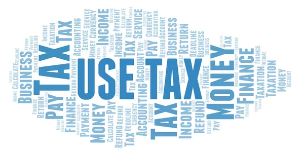 Usa Parola Tax Cloud Wordcloud Realizzato Solo Con Testo — Foto Stock