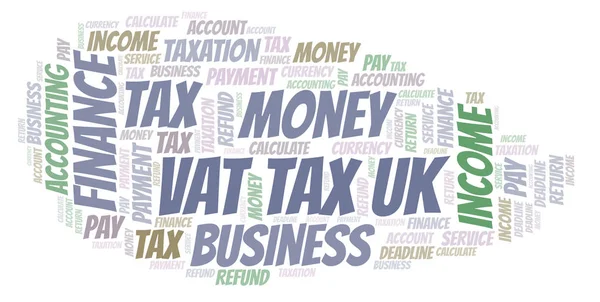 Vat Tax Royaume Uni Nuage Mots Wordcloud Fait Avec Texte — Photo