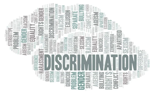 Discrimination Type Discrimination Nuage Mots Wordcloud Fait Avec Texte Seulement — Photo