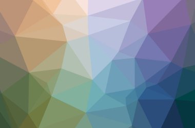 Mavi, yeşil ve kahverengi yatay düşük poli arka plan resmi. Güzel Çokgen tasarım deseni. İhtiyaçlarınız için yararlı. 