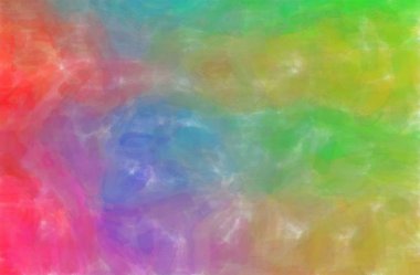 Yeşil, pembe, kırmızı suluboya arkaplanının soyut çizimi.