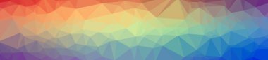 Mavi, turuncu ve kırmızı bayrak düşük Poli arka plan resmi. Güzel çokgen tasarım deseni. İhtiyaçlarınız için yararlı. 