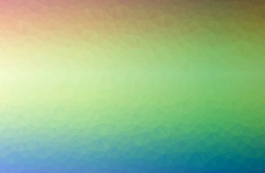 Soyut mavi, yeşil, sarı, yatay düşük polimer arkaplan. Çok güzel bir çokgen dizaynı. İhtiyaçlarınız için faydalı. 