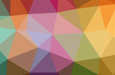 Soyut Yeşil, Turuncu, Pembe, Kırmızı yatay düşük polyester arkaplan. Çok güzel bir çokgen dizaynı. İhtiyaçlarınız için faydalı. 