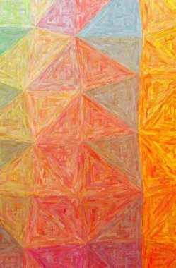 Turuncu, sarı renkli Impasto arkaplanının soyut çizimi.