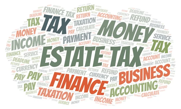 Estate Tax word cloud. Wordcloud made with text only.
