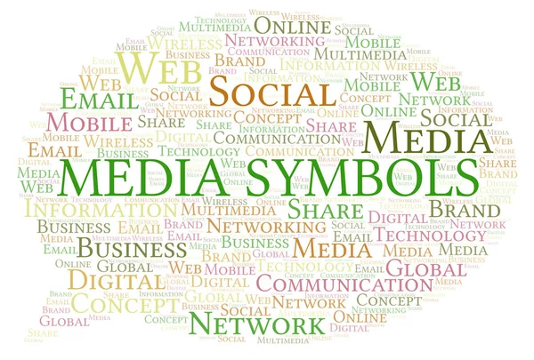 Media Symbols word cloud. Word cloud made with text only.