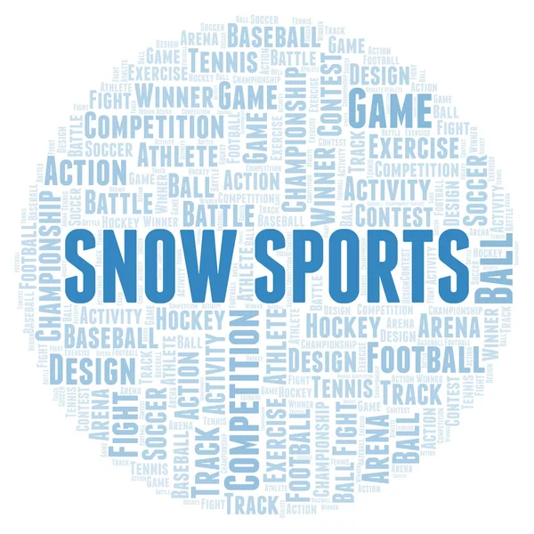 Snow Sports Word Cloud Wordcloud Made Text Only — Stock Photo, Image