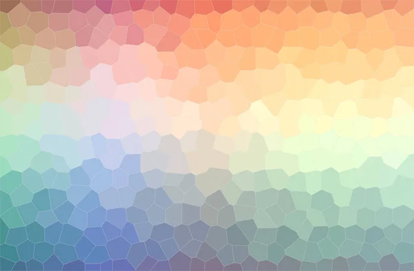 Abstract illustration of blue, orange Little Hexagon background.