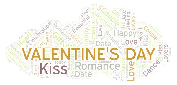 Valentine Day Word Cloud Word Cloud Made Text Only — Stock Photo, Image